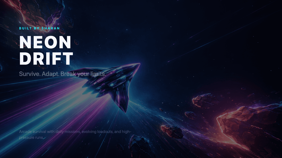 Neon Drift promo banner art