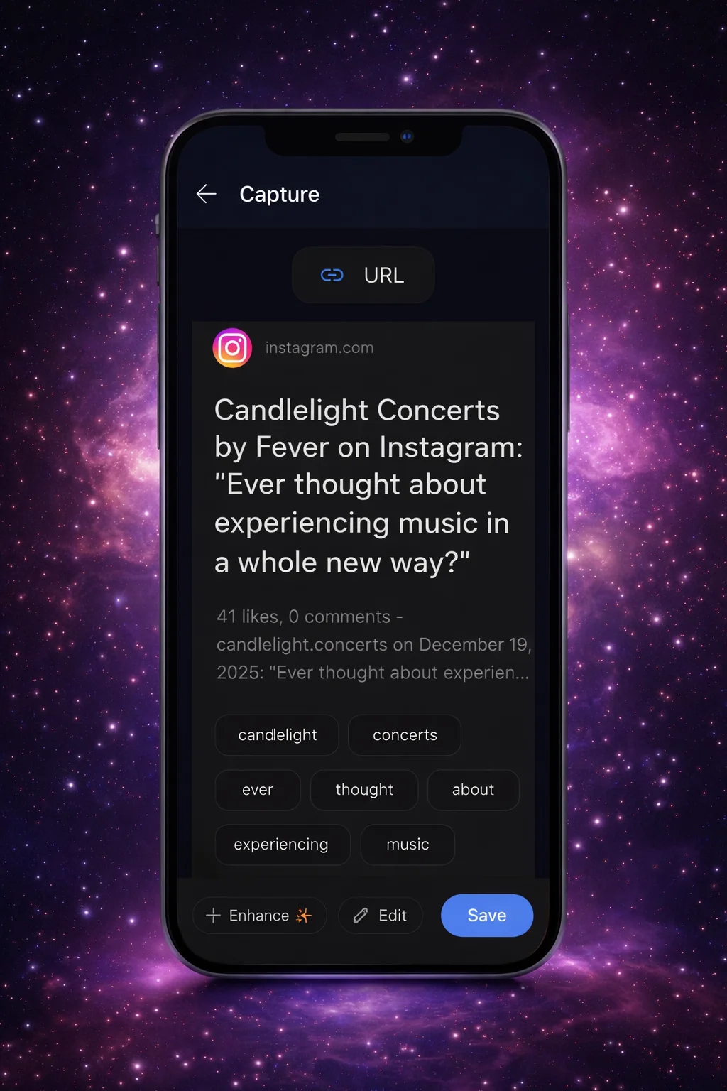 Review & save screen
